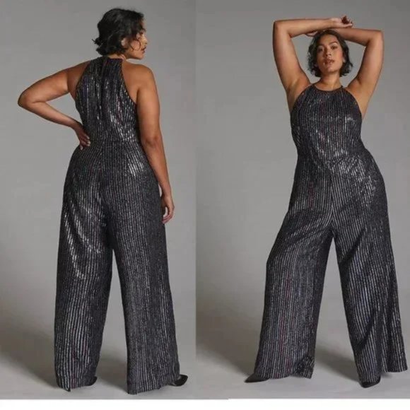 Anthropologie Maeve Disco Halter Jumpsuit size 14 new with tag nwt - Picture 5 of 8